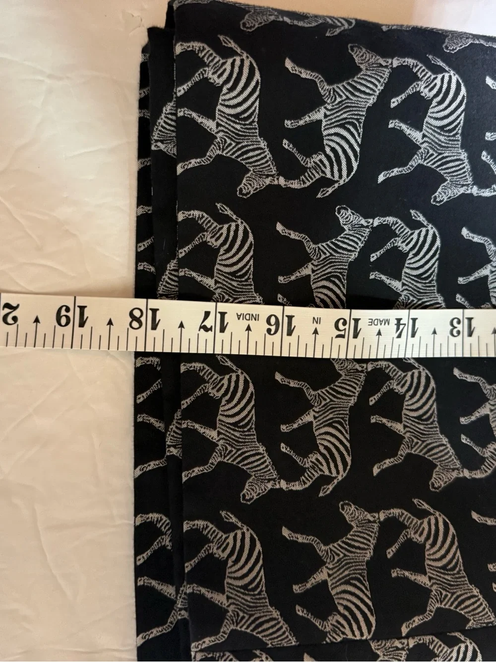 J. Crew Black Mini Skirt with White Zebra Print Size 6